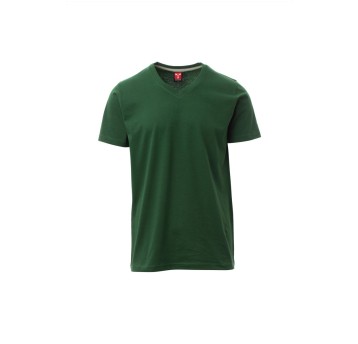 KOSZULKA T-SHIRT MĘSKA V-NECK - ZIELONY