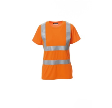 KOSZULKA T-SHIRT ODBLASKOWA DAMSKA AVENUE LADY - POMARAŃCZOWY FLUO