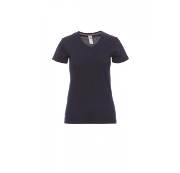 KOSZULKA T-SHIRT SEREK DAMSKA V-NECK LADY - GRANATOWY