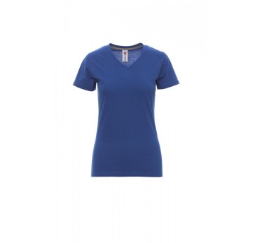 KOSZULKA T-SHIRT SEREK DAMSKA V-NECK LADY - KRÓLEWSKI NIEBIESKI