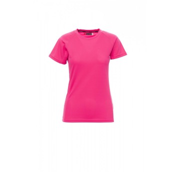 KOSZULKA T-SHIRT SPORTOWA DAMSKA RUNNER LADY - FUKSJOWY FLUO