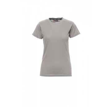 KOSZULKA T-SHIRT SPORTOWA DAMSKA RUNNER LADY - JASNOSZARY