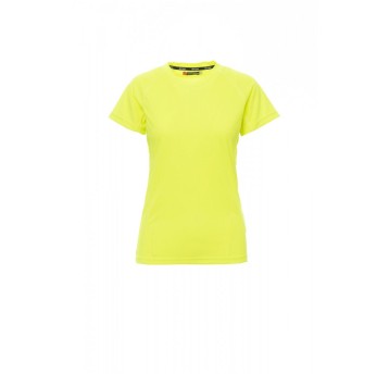 KOSZULKA T-SHIRT SPORTOWA DAMSKA RUNNER LADY - ŻÓŁTY FLUO