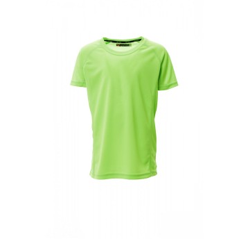 KOSZULKA T-SHIRT SPORTOWA DZIECIĘCA RUNNER KIDS - ZIELONY FLUO