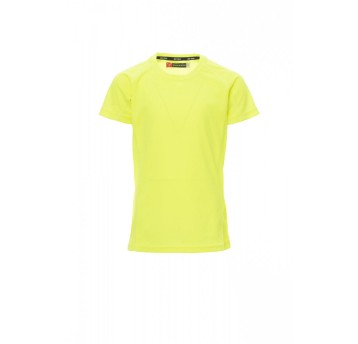 KOSZULKA T-SHIRT SPORTOWA DZIECIĘCA RUNNER KIDS - ŻÓŁTY FLUO