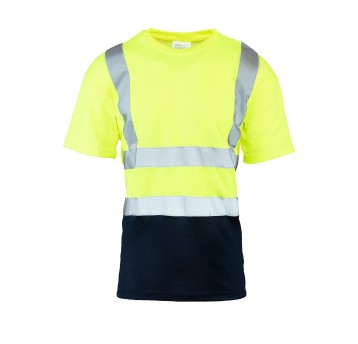 KOSZULKA Z PASAMI ODBLASKOWYMI BRIXTON FLASH 50-50 160G - ŻÓŁTY