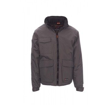 KURTKA OCIEPLANA ROZPINANA UNISEX RENEGADE - ZADYMIONY/CZARNY
