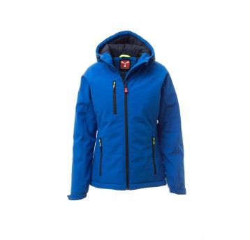 KURTKA OCIEPLANA SOFTSHELL Z KAPTUREM DAMSKA GALE PAD LADY - KRÓLEWSKI NIEBIESKI/GRANATOWY