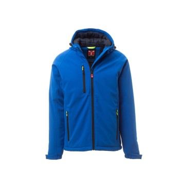 KURTKA OCIEPLANA SOFTSHELL Z KAPTUREM MĘSKA GALE PAD - KRÓLEWSKI NIEBIESKI/GRANATOWY