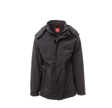 KURTKA OCIEPLANA SOFTSHELL Z KAPTUREM MĘSKA NORDET - ANTRACYTOWY