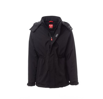 KURTKA OCIEPLANA SOFTSHELL Z KAPTUREM MĘSKA NORDET - CZARNY