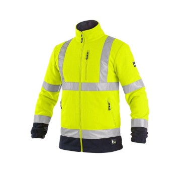 KURTKA OSTRZEGAWCZA POLAR CXS PRESTON MĘSKA - ŻÓŁTO-NIEBIESKI