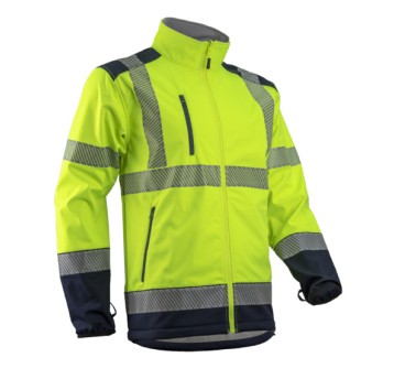KURTKA OSTRZEGAWCZA SOFTSHELL KAZAN HV - ŻÓŁTY