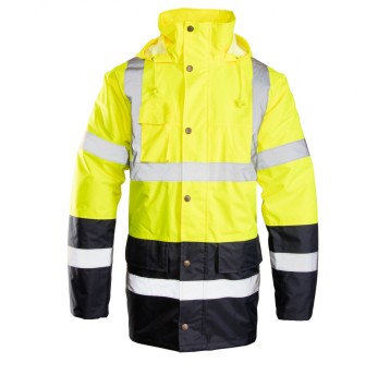 KURTKA PARKA BENEFIT HI VI - ŻÓŁTY
