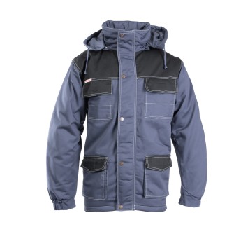 KURTKA PARKA BRIXTON SNOW - STALOWO - CZARNY
