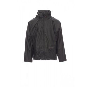 KURTKA PRZECIWDESZCZOWA ODBLASKOWA PU MĘSKA DRY-JACKET - ZIELONY