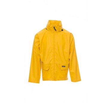 KURTKA PRZECIWDESZCZOWA ODBLASKOWA PU MĘSKA DRY-JACKET - ŻÓŁTY