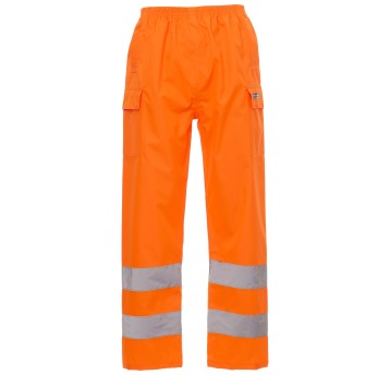 KURTKA PRZECIWDESZCZOWA OSTRZEGAWCZA HIVIS HURRICANE-PANTS - POMARAŃCZOWY FLUO