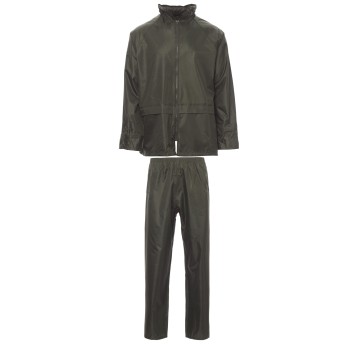 KURTKA PRZECIWDESZCZOWA OSTRZEGAWCZA HIVIS SET-NYLON - ZIELONY