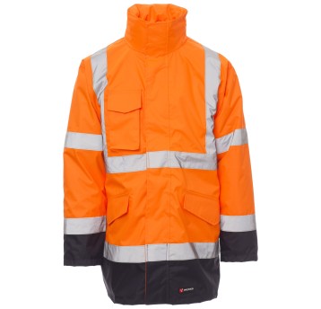 KURTKA ROBOCZA OSTRZEGAWCZA HIVIS DOCKYARD - POMARAŃCZOWY FLUO-GRANATOWY