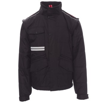 KURTKA ROBOCZA OSTRZEGAWCZA HIVIS FIGHTER 2.0 - CZARNY-SZARY STALOWY