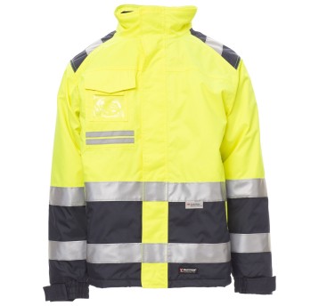 KURTKA ROBOCZA OSTRZEGAWCZA HIVIS HISPEED - ŻÓŁTY FLUO-GRANATOWY