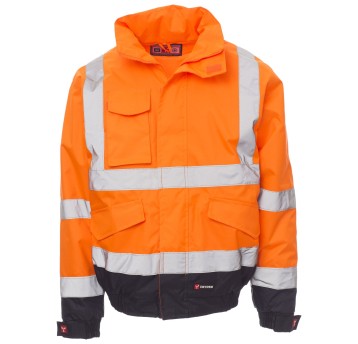 KURTKA ROBOCZA PADDOCK - POMARAŃCZOWY FLUO-GRANATOWY