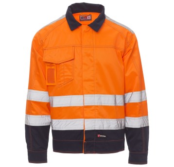 KURTKA ROBOCZA SAFE HI-VI - POMARAŃCZOWY FLUO-GRANATOWY