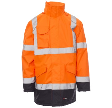 KURTKA ROBOCZA YARD - POMARAŃCZOWY FLUO-GRANATOWY