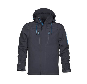 KURTKA SOFTSHELL 4TECH MĘSKA - CZARNY