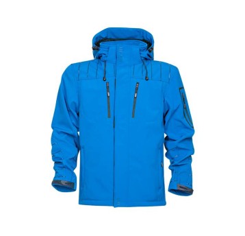 KURTKA SOFTSHELL 4TECH MĘSKA - NIEBIESKI