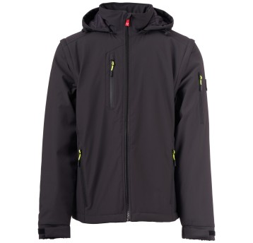 KURTKA SOFTSHELL CREEK 2IN1 LITE PAD - ANTRACYTOWY-CZARNY