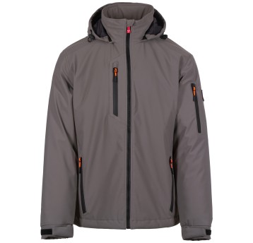 KURTKA SOFTSHELL CREEK ULTRALITE PAD - ZADYMIONY-CZARNY