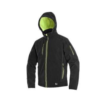 KURTKA SOFTSHELL CXS DURHAM MĘSKA - CZARNO-ŻÓŁTY