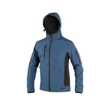 KURTKA SOFTSHELL CXS DURHAM MĘSKA - NIEBIESKO-CZARNY