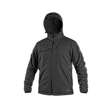 KURTKA SOFTSHELL CXS STRETCH MĘSKA - CZARNY