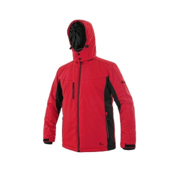 KURTKA SOFTSHELL CXS VEGAS MĘSKA ZIMOWA - CZERWONO-CZARNY