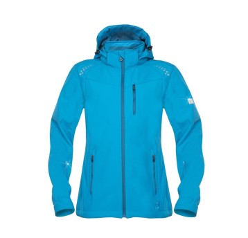 KURTKA SOFTSHELL FLORET DAMSKA - TURKUSOWY