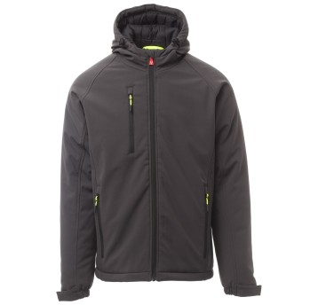 KURTKA SOFTSHELL GALE PAD - ANTRACYTOWY-CZARNY