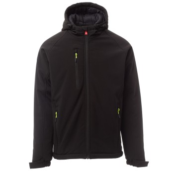 KURTKA SOFTSHELL GALE PAD - CZARNY-CZARNY