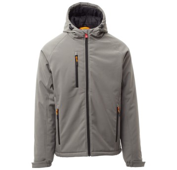 KURTKA SOFTSHELL GALE PAD - ZADYMIONY-CZARNY