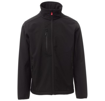 KURTKA SOFTSHELL GALWAY - CZARNY-CZARNY
