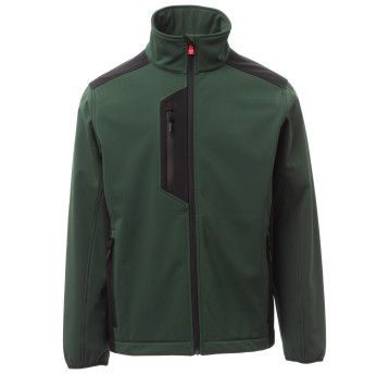 KURTKA SOFTSHELL GALWAY - LEŚNA ZIELEŃ-CZARNY