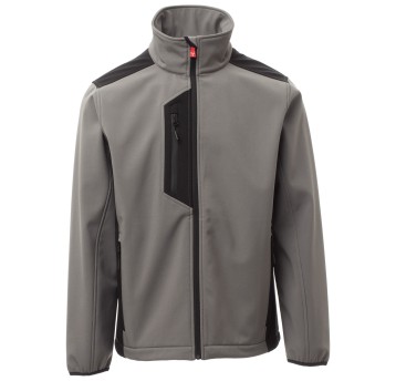 KURTKA SOFTSHELL GALWAY - ZADYMIONY-CZARNY