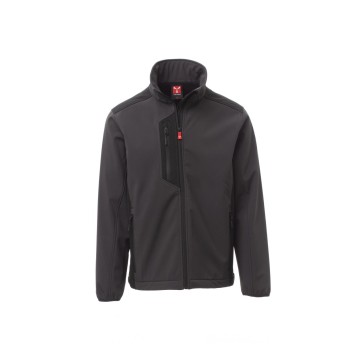KURTKA SOFTSHELL MĘSKA GALWAY - ANTRACYTOWY/CZARNY