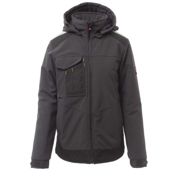 KURTKA SOFTSHELL PERFORMER PAD - ANTRACYTOWY-CZARNY