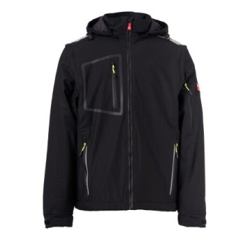 KURTKA SOFTSHELL STREAM 2IN1 LITE PAD - CZARNY-CZARNY