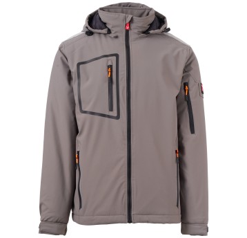 KURTKA SOFTSHELL STREAM LITE PAD - ZADYMIONY-CZARNY