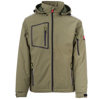 KURTKA SOFTSHELL STREAM LITE PAD - ZIELONY WOJSKOWY-ZIELONY