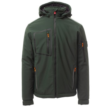 KURTKA SOFTSHELL STREAM PAD - LEŚNA ZIELEŃ-CZARNY
